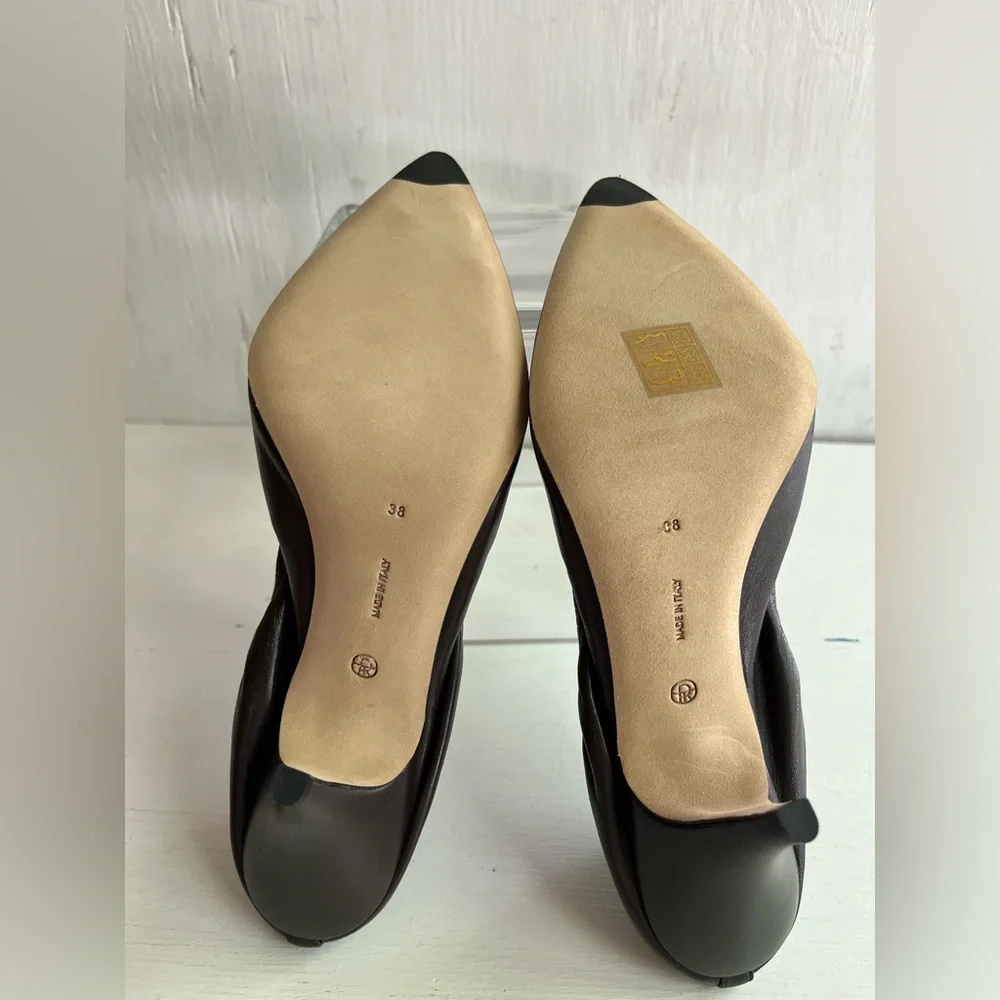 THE ROW Liisa Pointed Toe Pump - Laquer Brown 38 - Picture 15 of 15